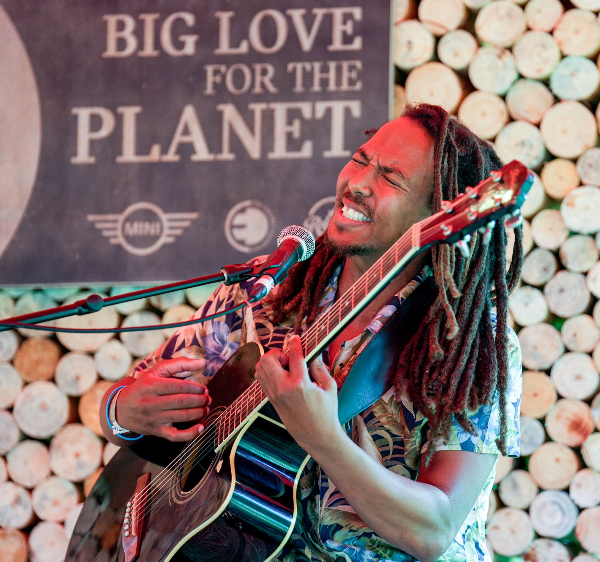 Julian with his guitar in rapture